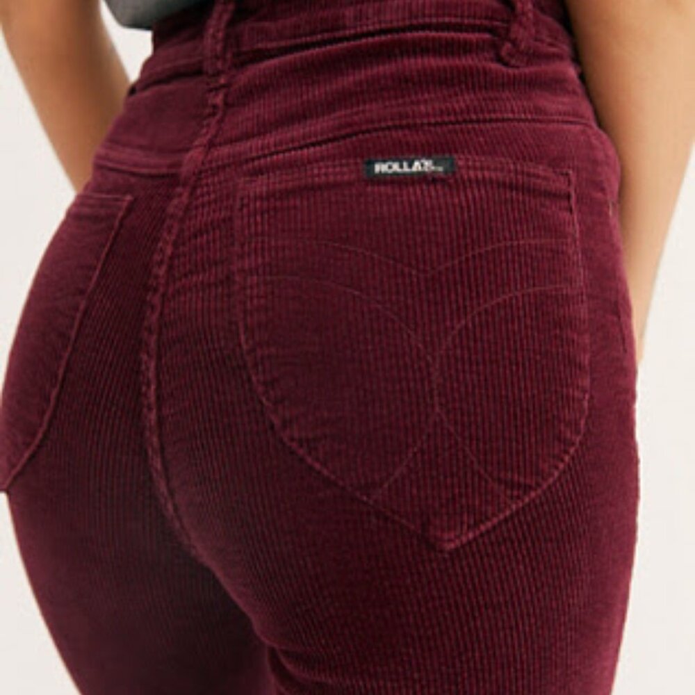 Rolla's East Coast Wide-Wale Cord Flare Jeans (High Rise; Size 31)